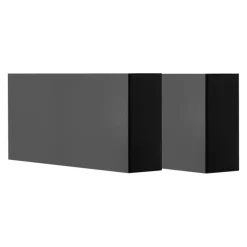 VEVOR 2 Pack Handrail Connectors, Flat Extension Stair Railing Accessories, POM Hand Rail Connector Fittings for Rectangular Cable Railing, Deck Cable Rail System Outdoor, Matte Black, HT-04