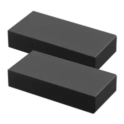 VEVOR 2 Pack Handrail Connectors, Flat Extension Stair Railing Accessories, POM Hand Rail Connector Fittings for Rectangular Cable Railing, Deck Cable Rail System Outdoor, Matte Black, HT-04