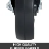 VEVOR 4 Pack 8 Inch Iron Core Polyurethane Swivel Caster With Dual Locking Brake Adjustable Legs 1100LBS Capacity per Wheel