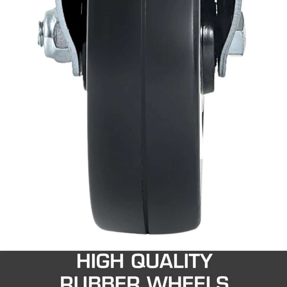 VEVOR 4 Pack 8 Inch Iron Core Polyurethane Swivel Caster With Dual Locking Brake Adjustable Legs 1100LBS Capacity per Wheel
