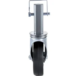VEVOR 4 Pack 5Inch Scaffolding Rubber Swivel Caster Wheels with Dual Locking Heavy Duty Casters 1.26 Inch Square Stem 440LBS Capacity per Wheel