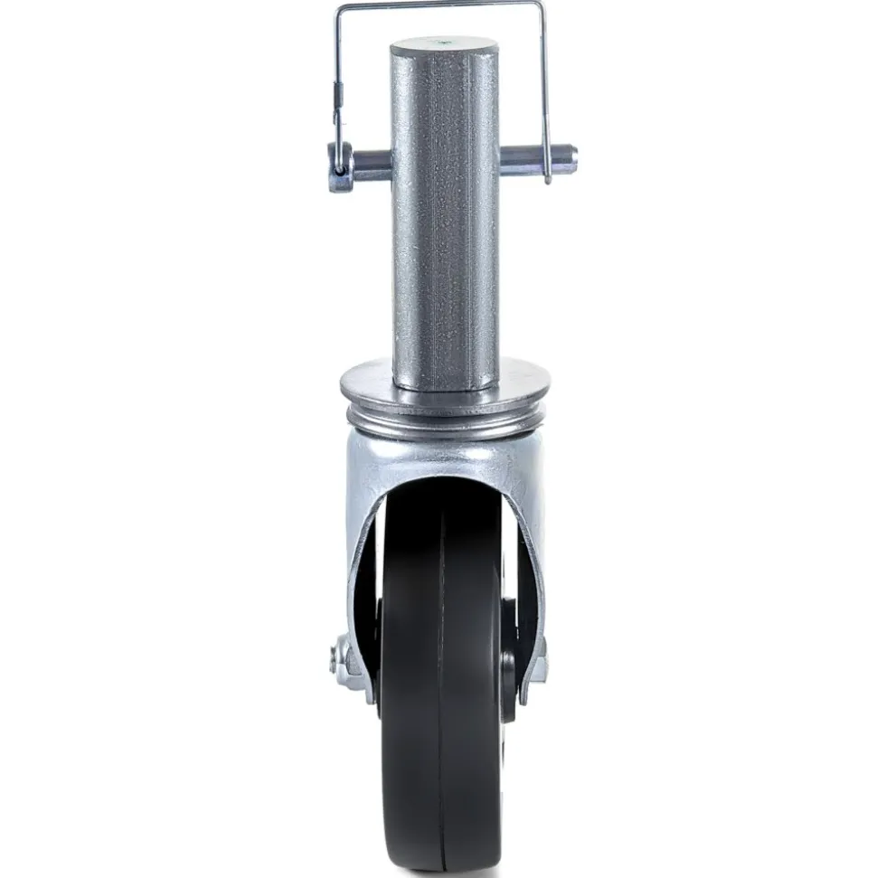 VEVOR 4 Pack 5Inch Scaffolding Rubber Swivel Caster Wheels with Dual Locking Heavy Duty Casters 1.26 Inch Square Stem 440LBS Capacity per Wheel