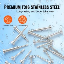 VEVOR 20 Pack Invisible Cable Railing kit, T316 Stainless Steel 1/8
