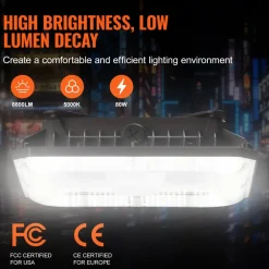 VEVOR 4 Pack LED Canopy Lights, 80W, 8800LM 5000K Daylight Commercial Industrial Outdoor Canopy Lights, 10.08