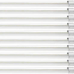 VEVOR 10 Pack LED Shop Light, 8 FT, 80W Linkable Shop Light Fixture, 10000 LM Ceiling Lights 59 in Power Cords with ON/OFF Switch 48 in Connector Cables, for Garage Warehouse Home Workkshop and Office