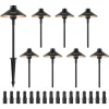 VEVOR 8 Pack Low Voltage Landscape Path Lights, 3W 210LM 12V-24VAC/DC Outdoor LED Pathway Lighting, 3000K Warm White Walkway Lights with Quick Connectors, IP66 Waterproof for Yard Garden Sidewalk