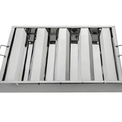 VEVOR Pack of 6 Hood Filters 19.5W x 19.5H Inch, 430 Stainless Steel 4 Grooves Commercial Hood Filters, Range Hood Filter for Grease Rated Commercial Kitchen Exhaust Hoods