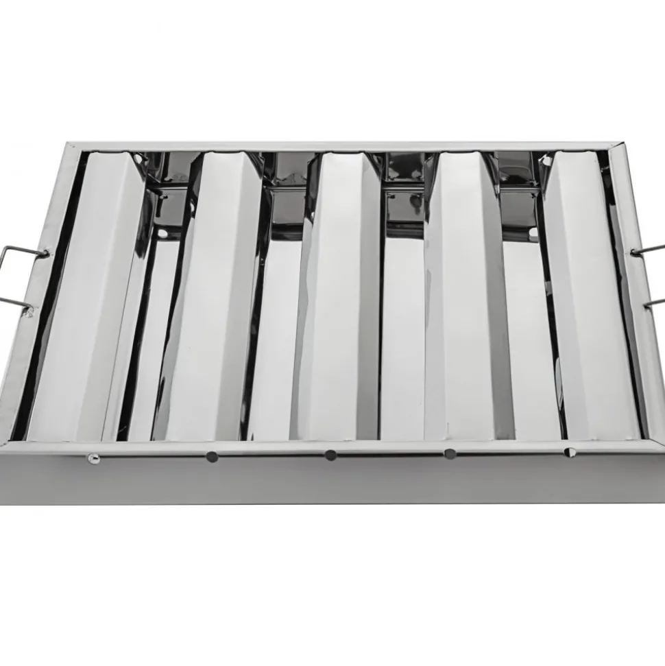 VEVOR Pack of 6 Hood Filters 19.5W x 19.5H Inch, 430 Stainless Steel 4 Grooves Commercial Hood Filters, Range Hood Filter for Grease Rated Commercial Kitchen Exhaust Hoods