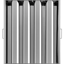 VEVOR Pack of 6 Hood Filters 19.5W x 24.5H Inch, 430 Stainless Steel 4 Grooves Commercial Hood Filters, Range Hood Filter for Grease Rated Commercial Kitchen Exhaust Hoods