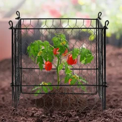 VEVOR 4 Pack Plant Protector from Animals, 13.4'' x 13.4'' Chicken Wire Plant Protector, Plant Cages for Outdoor Plants, Flowers & Vegetables, Keeps Bunny Chicken Squirrels Out, 16pcs Metal Mesh