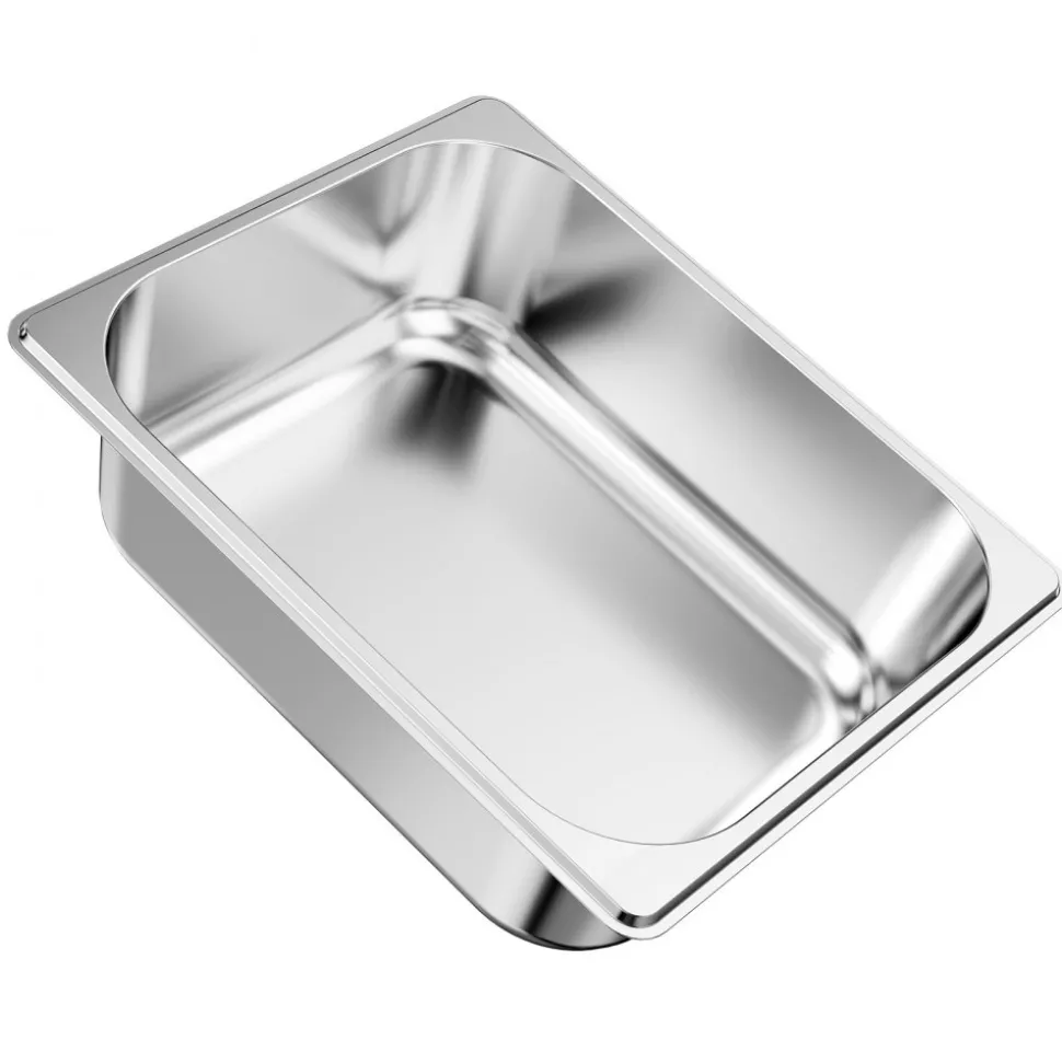 VEVOR 6 Pack Stainless Steam Hotel Pans, 1/2 Size Table Steam Pan, 4 Inch Deep Anti Jam Restaurant Supplies Reusable Rustproof Catering Storage for Home, Party, Restaurant, Hotel, Buffet
