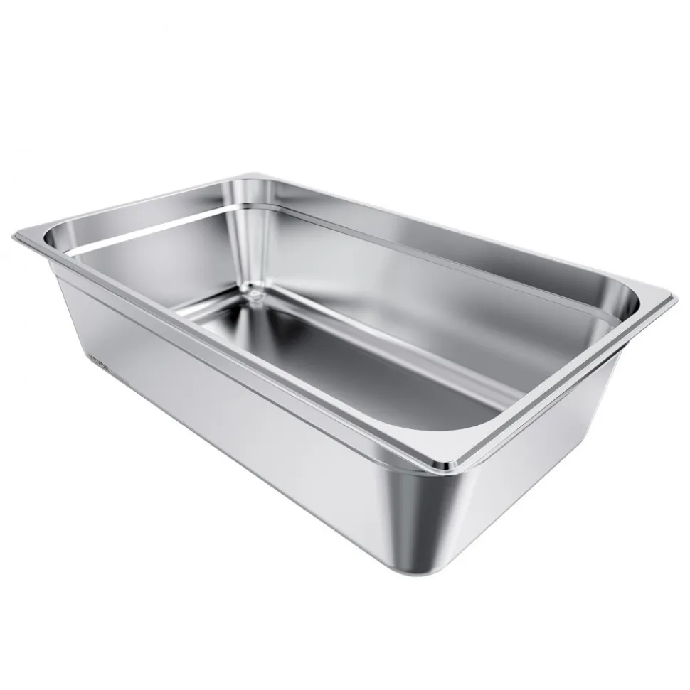 VEVOR 1 Pack Stainless Steam Hotel Pan, Full Size Table Steam Pan, 6 Inch Deep Anti Jam Restaurant Supplies Reusable Rustproof Catering Storage for Home, Party, Restaurant, Hotel, Buffet
