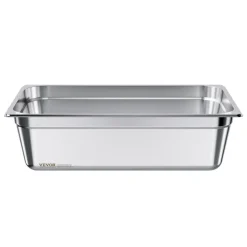 VEVOR 1 Pack Stainless Steam Hotel Pan, Full Size Table Steam Pan, 6 Inch Deep Anti Jam Restaurant Supplies Reusable Rustproof Catering Storage for Home, Party, Restaurant, Hotel, Buffet