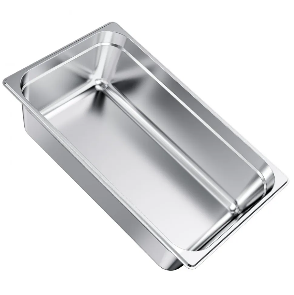 VEVOR 1 Pack Stainless Steam Hotel Pan, Full Size Table Steam Pan, 6 Inch Deep Anti Jam Restaurant Supplies Reusable Rustproof Catering Storage for Home, Party, Restaurant, Hotel, Buffet