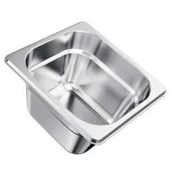 VEVOR 6 Pack Stainless Steam Hotel Pans, 1/6 Size Table Steam Pan, 4 Inch Deep, Anti Jam Restaurant Supplies Reusable Rustproof Catering Storage for Home, Party, Restaurant, Hotel, Buffet