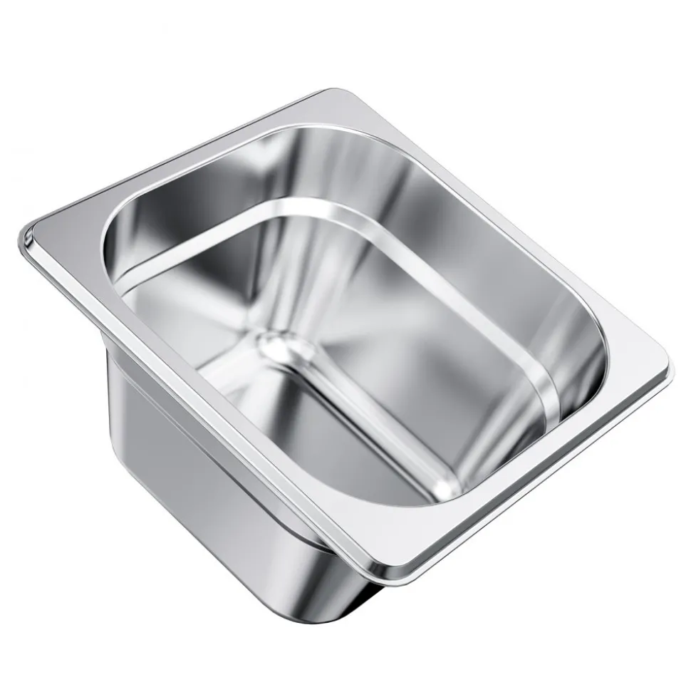 VEVOR 6 Pack Stainless Steam Hotel Pans, 1/6 Size Table Steam Pan, 4 Inch Deep, Anti Jam Restaurant Supplies Reusable Rustproof Catering Storage for Home, Party, Restaurant, Hotel, Buffet