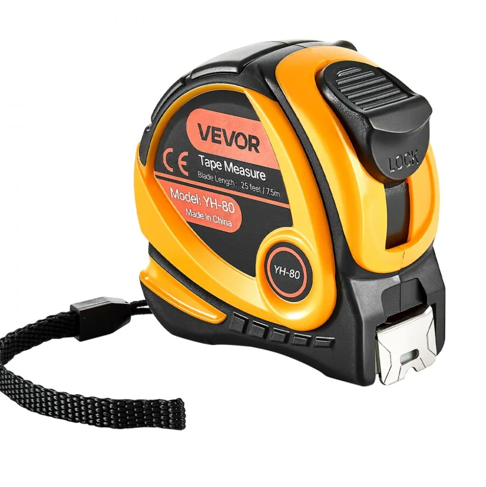 VEVOR 2 Packs Tape Measure 25 ft Length, Measuring Tape with Retractable, Imperial and Metric ft/m Dual-Scale & ABS Case & Easy Read Steel Measurement Tool,for Outdoor,Decoration