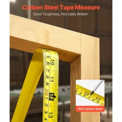VEVOR 2 Packs Tape Measure 25 ft Length, Measuring Tape with Retractable, Imperial and Metric ft/m Dual-Scale & ABS Case & Easy Read Steel Measurement Tool,for Outdoor,Decoration