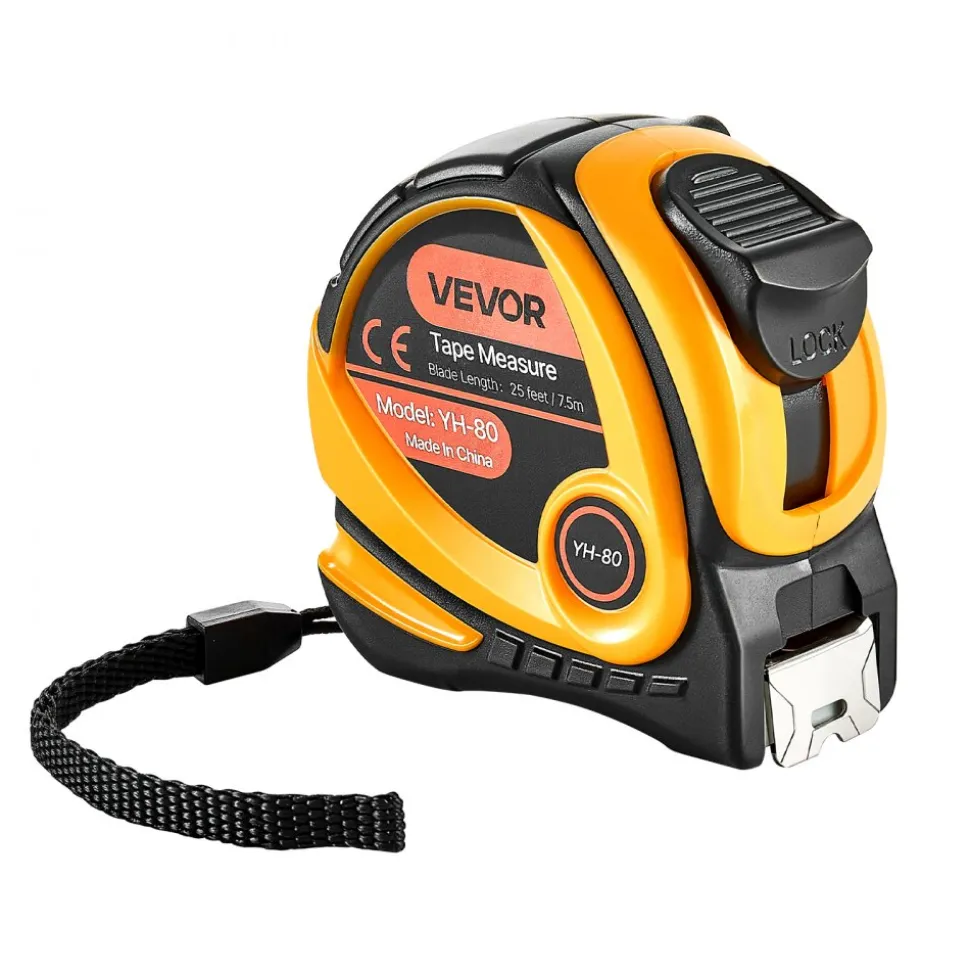 VEVOR 2 Packs Tape Measure 25 ft Length, Measuring Tape with Retractable, Imperial and Metric ft/m Dual-Scale & ABS Case & Easy Read Steel Measurement Tool,for Outdoor,Decoration