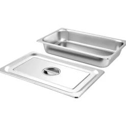 VEVOR 6 Pack Steam Table Pans 20.9 x 12.8 x 5.9 Inch Deep Steam Table Pan Full Size 20.5L Deep Food Container Stainless Steel Oven Tray Hotel Pans Anti-Jam Steam Table Food Pan