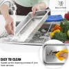 VEVOR 6 Pack Steam Table Pans 20.9 x 12.8 x 2.6 Inch Deep Steam Table Pan Full Size 8.5L Deep Food Container Stainless Steel Oven Tray Hotel Pans Anti-Jam Steam Table Food Pan