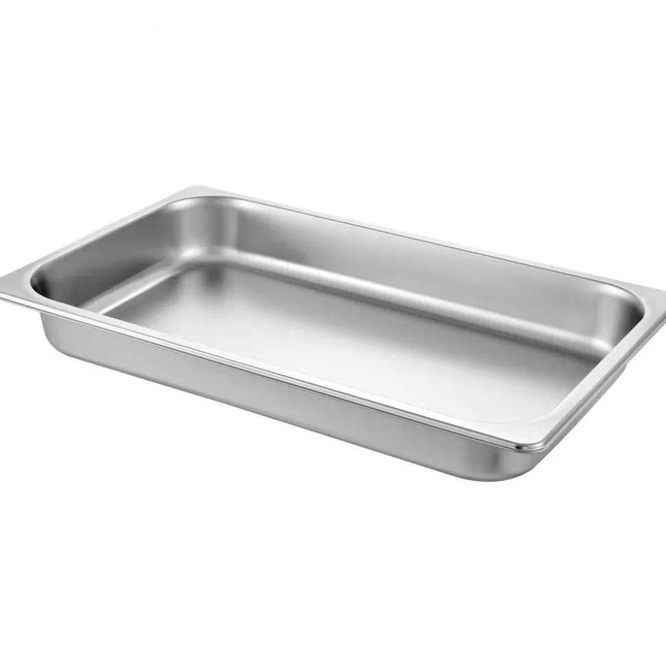 VEVOR 6 Pack Steam Table Pans 20.9 x 12.8 x 2.6 Inch Deep Steam Table Pan Full Size 8.5L Deep Food Container Stainless Steel Oven Tray Hotel Pans Anti-Jam Steam Table Food Pan