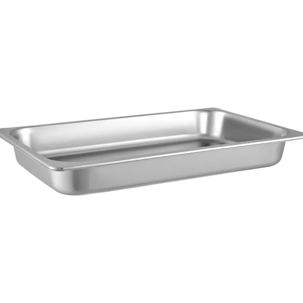 VEVOR 6 Pack Steam Table Pans 20.9 x 12.8 x 2.6 Inch Deep Steam Table Pan Full Size 8.5L Deep Food Container Stainless Steel Oven Tray Hotel Pans Anti-Jam Steam Table Food Pan