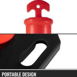 VEVOR 12Pack Traffic Delineator Posts 44 Inch Height, Channelizer Cones Post Kit 10 inch Reflective Band, Delineators Post with Rubber Base 16 inch for Construction Sites, Facility Management etc.