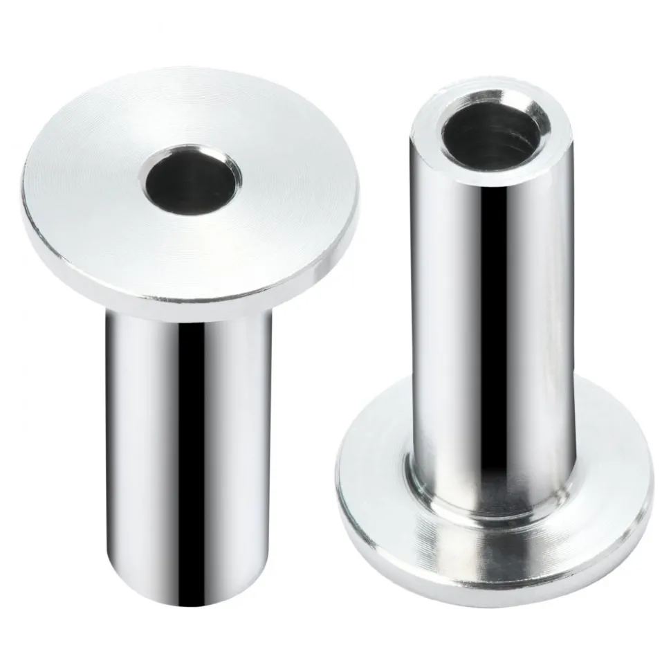 VEVOR 121 Pack T316 Stainless Steel Protector Sleeves for 1/8" Wire Rope Cable Railing, DIY Balustrade T316 Marine Grade, Come with A Free Drill Bit, Silver