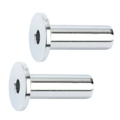 VEVOR 121 Pack T316 Stainless Steel Protector Sleeves for 1/8" Wire Rope Cable Railing, DIY Balustrade T316 Marine Grade, Come with A Free Drill Bit, Silver