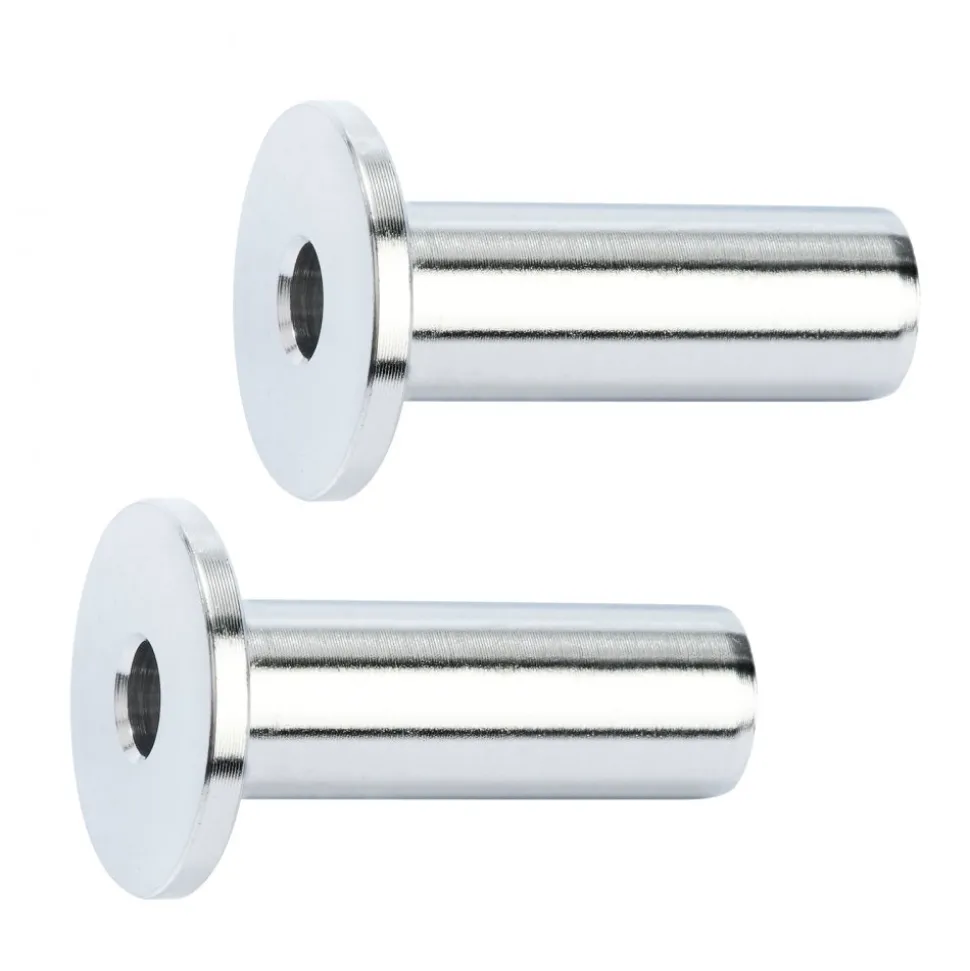 VEVOR 121 Pack T316 Stainless Steel Protector Sleeves for 1/8" Wire Rope Cable Railing, DIY Balustrade T316 Marine Grade, Come with A Free Drill Bit, Silver