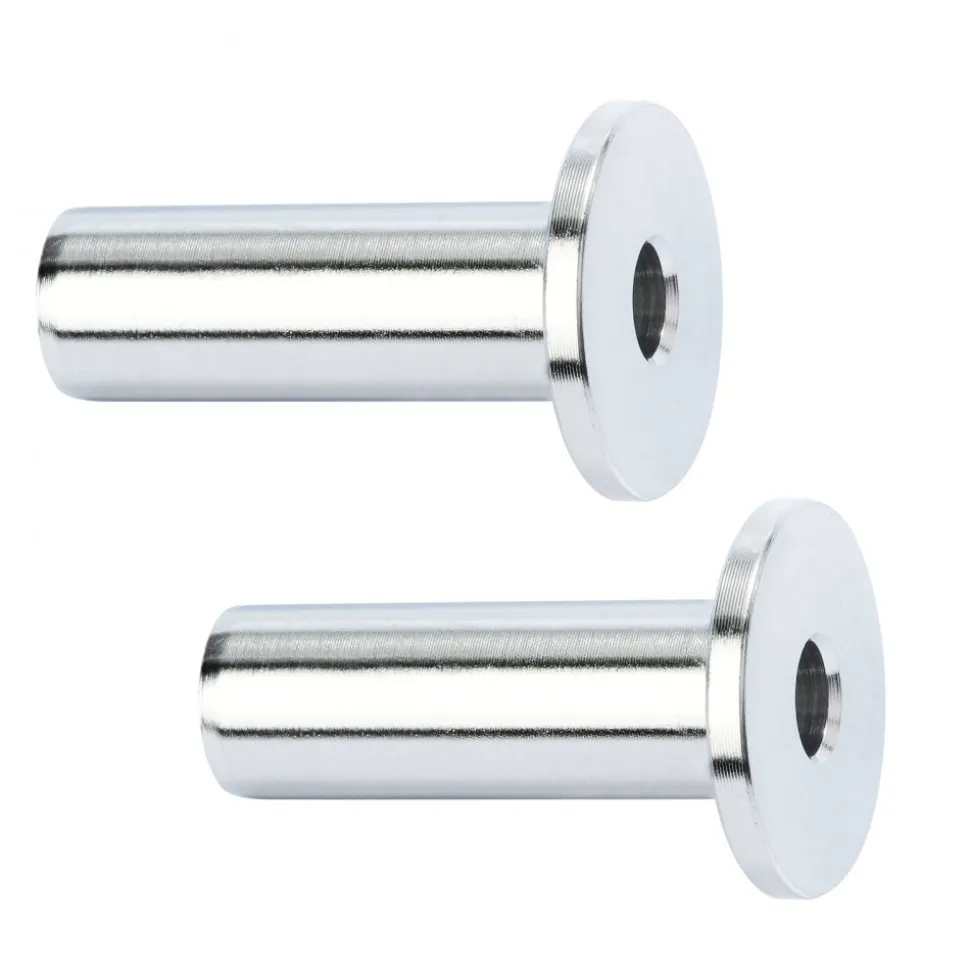 VEVOR 121 Pack T316 Stainless Steel Protector Sleeves for 1/8" Wire Rope Cable Railing, DIY Balustrade T316 Marine Grade, Come with A Free Drill Bit, Silver