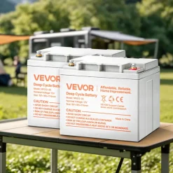 VEVOR 2 Pack 12V 35Ah Deep Cycle Battery, Sealed AGM Technology, Rechargeable Lead Acid AGM Battery, Backup Replacement for Scooters, Mobility Wheelchair, Solar System Off-Grid Home Energy Storage