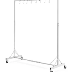 VEVOR Painting Rack, 5 ft-7 ft Adjustable Height, 66 lbs Capacity Automotive Paint Rack Stand, 8 Hooks Painting Drying Rack with 4 Swiveling Wheels, Auto Body Stand for Auto Repair Shops & Garage