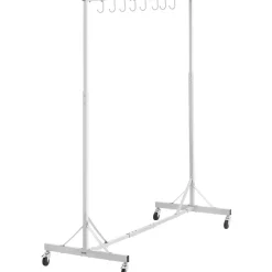 VEVOR Painting Rack, 5 ft-7 ft Adjustable Height, 66 lbs Capacity Automotive Paint Rack Stand, 8 Hooks Painting Drying Rack with 4 Swiveling Wheels, Auto Body Stand for Auto Repair Shops & Garage