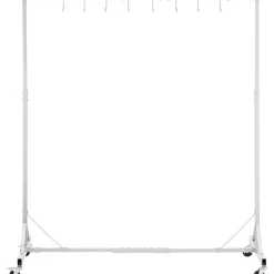 VEVOR Painting Rack, 5 ft-7 ft Adjustable Height, 66 lbs Capacity Automotive Paint Rack Stand, 8 Hooks Painting Drying Rack with 4 Swiveling Wheels, Auto Body Stand for Auto Repair Shops & Garage