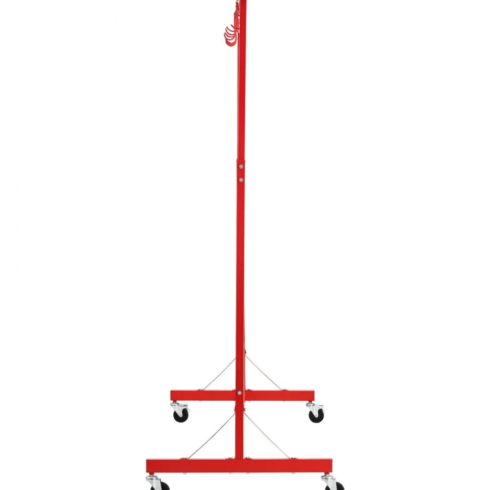 VEVOR Painting Rack, 1500 -2000 mm Adjustable Height, 66 lbs Capacity Automotive Paint Rack Stand, 8 Hooks Painting Drying Rack with 4 Swiveling Wheels, Auto Body Stand for Auto Repair Shops & Garage