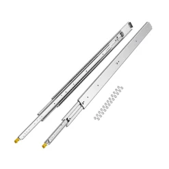VEVOR 1 Pair Full Extension Drawer Slides 18 20 22 28 30 32 36 38 40 44 48 52 56 60 in, 500 lbs Load Capacity Locking Drawer Slides, Ball Bearing with Lock Side Mount Drawer Slide Rail