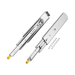 VEVOR 1 Pair Full Extension Drawer Slides 18 20 22 28 30 32 36 38 40 44 48 52 56 60 in, 500 lbs Load Capacity Locking Drawer Slides, Ball Bearing with Lock Side Mount Drawer Slide Rail
