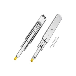 VEVOR 1 Pair Full Extension Drawer Slides 18 20 22 28 30 32 36 38 40 44 48 52 56 60 in, 500 lbs Load Capacity Locking Drawer Slides, Ball Bearing with Lock Side Mount Drawer Slide Rail