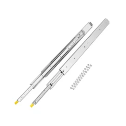 VEVOR 1 Pair Full Extension Drawer Slides 18 20 22 28 30 32 36 38 40 44 48 52 56 60 in, 500 lbs Load Capacity Locking Drawer Slides, Ball Bearing with Lock Side Mount Drawer Slide Rail
