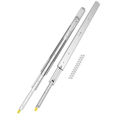 VEVOR 1 Pair Full Extension Drawer Slides 18 20 22 28 30 32 36 38 40 44 48 52 56 60 in, 500 lbs Load Capacity Locking Drawer Slides, Ball Bearing with Lock Side Mount Drawer Slide Rail
