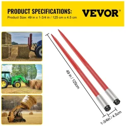 VEVOR Pair Hay Spear 49