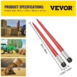 VEVOR Pair Hay Spear 39
