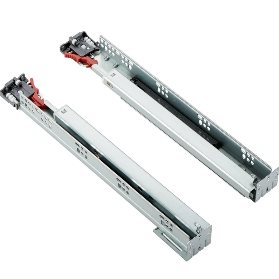 VEVOR 6 Pairs of 15 Inch Drawer Bottom Side Mount Rails, Heavy Duty Full Ball Bearing Extension Steel Track, Soft-Close Noiseless Guide Glides Cabinet Kitchen Runners with Locking Mechanism, 100 Lbs