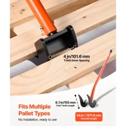 VEVOR Pallet Buster Tool, 44 Inch Carbon Steel Handle Wrecking Pry Bar, 2000 lbs Weight Capacity, Heavy Duty Deck Board Removal Tool, Breaker Bar for Flooring, Framing, Roofing, Trim, Drywall