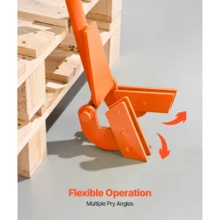 VEVOR Pallet Buster Tool, 40 Inch Carbon Steel Handle Wrecking Pry Bar, 2000 lbs Weight Capacity, Heavy Duty Deck Board Removal Tool, Breaker Bar for Flooring, Framing, Roofing, Trim, Drywall