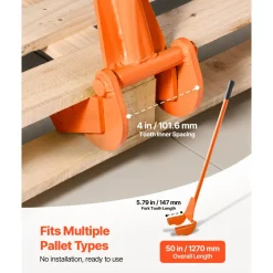 VEVOR Pallet Buster Tool, 40 Inch Carbon Steel Handle Wrecking Pry Bar, 2000 lbs Weight Capacity, Heavy Duty Deck Board Removal Tool, Breaker Bar for Flooring, Framing, Roofing, Trim, Drywall