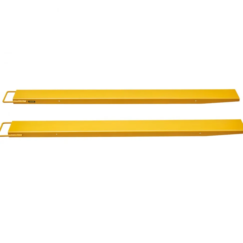 VEVOR Pallet Fork Extensions, 82" Length 4.5" Width, Heavy Duty Carbon Steel Fork Extensions for Forklifts, 1 Pair Forklift Extensions with Pins, Forklift Fork Attachments for Forklift Truck, Red