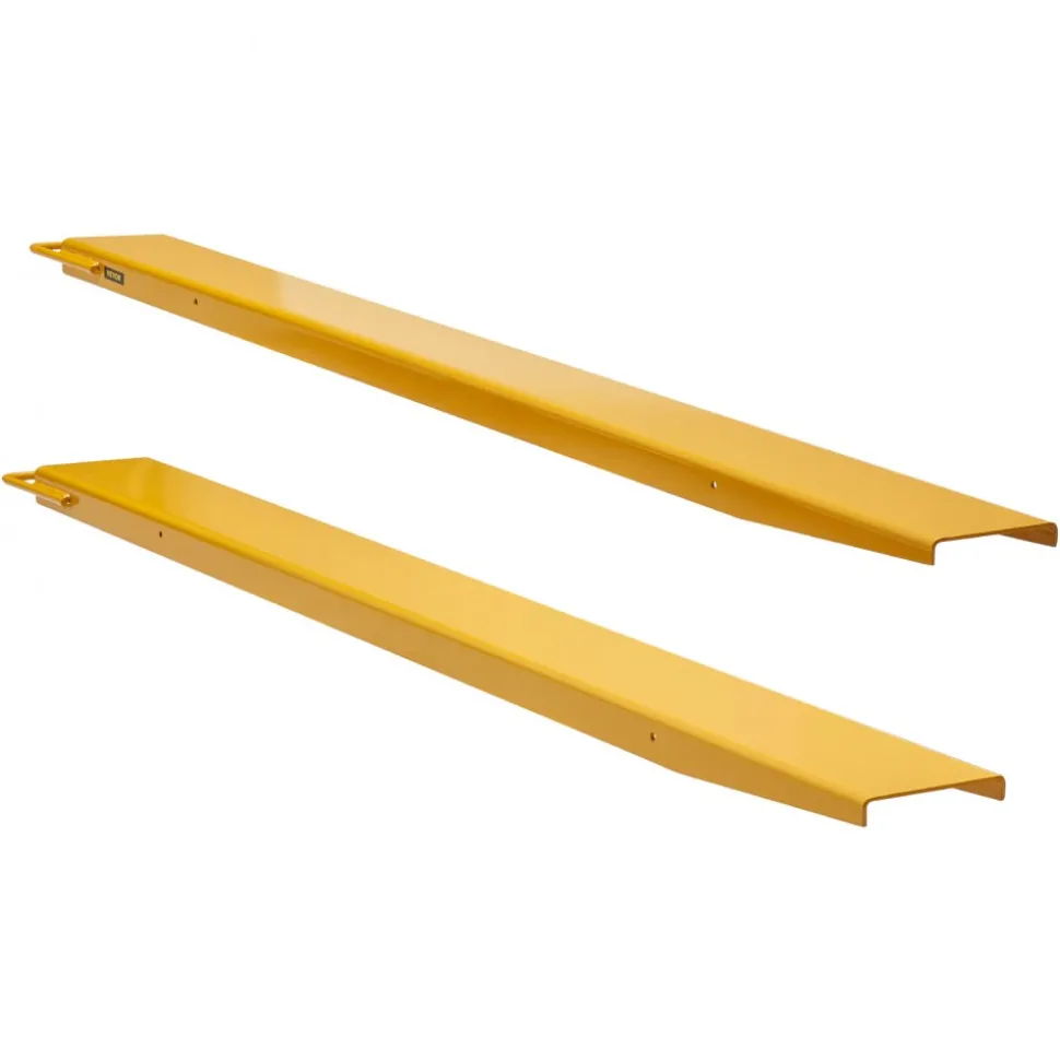 VEVOR Pallet Fork Extensions, 82" Length 4.5" Width, Heavy Duty Carbon Steel Fork Extensions for Forklifts, 1 Pair Forklift Extensions with Pins, Forklift Fork Attachments for Forklift Truck, Red